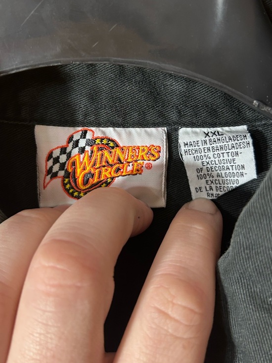 Vtg NASCAR Dale Jr Tri-Tone Button Down Shirt - Picture 3 of 8